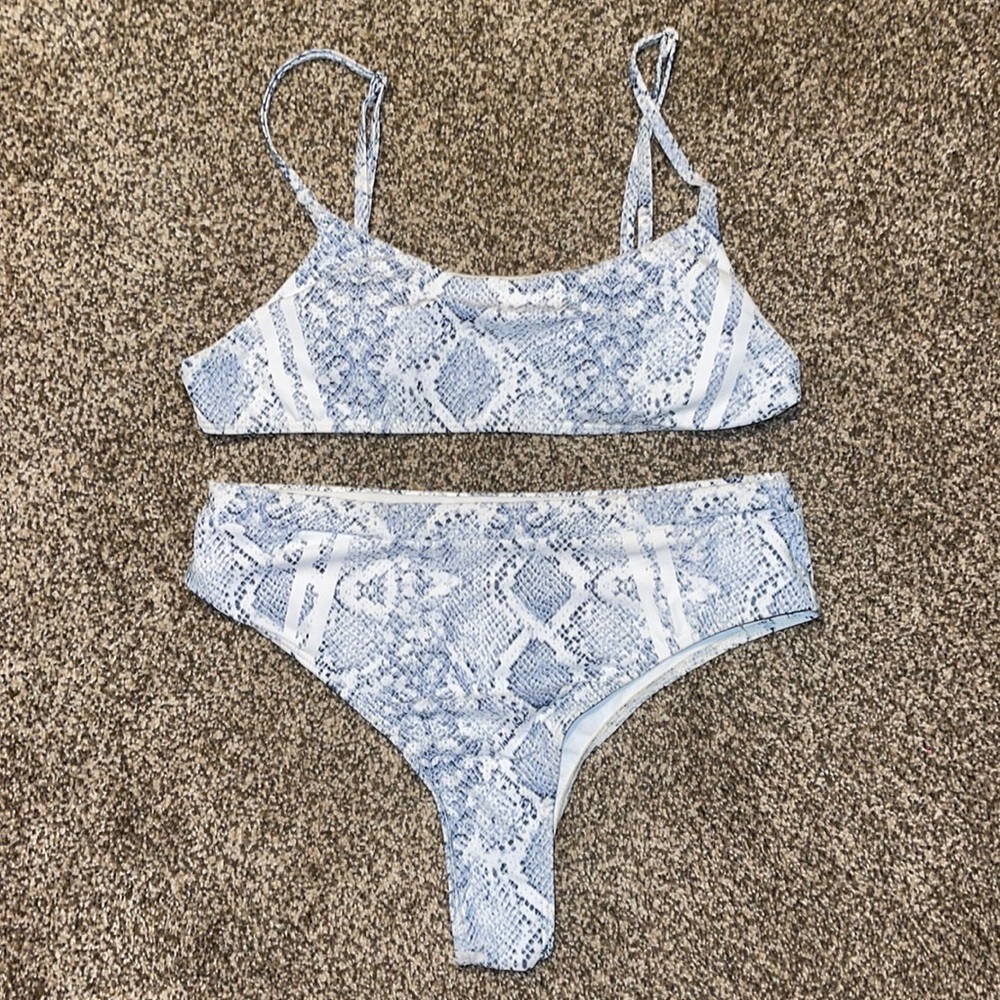 Snake skin bikini swimsuit
